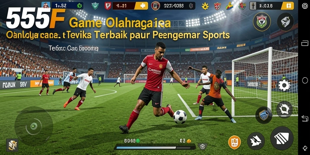 Tampilan gameplay seru dari game olahraga 555F.