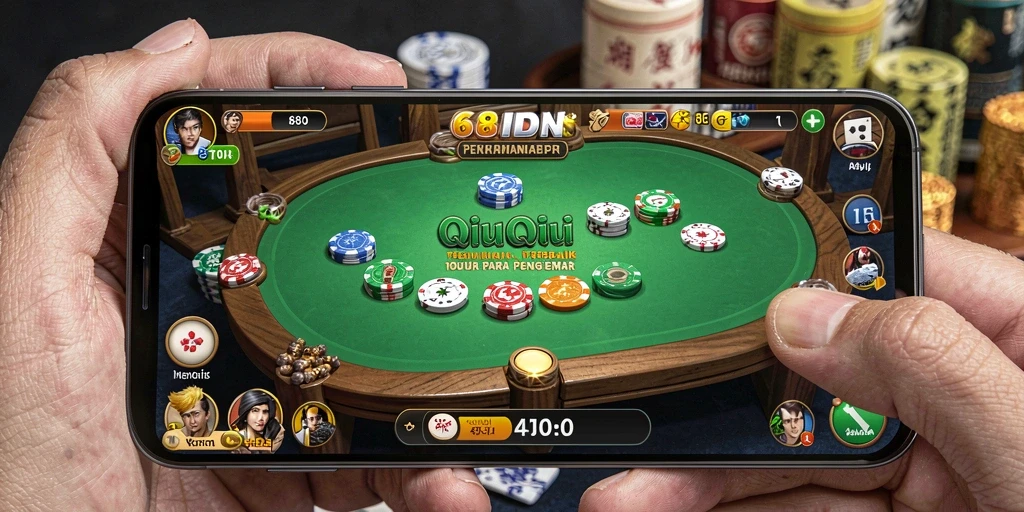 Screenshot menunjukkan gameplay QiuQiu yang seru.
