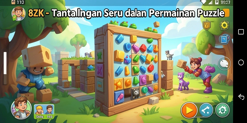 Screenshot gameplay dari 8ZK menunjukkan teka-teki yang menarik.