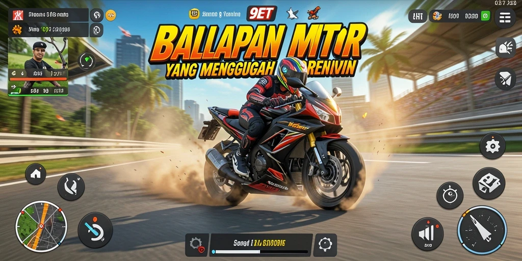 Gameplay seru balapan motor yang mendebarkan
