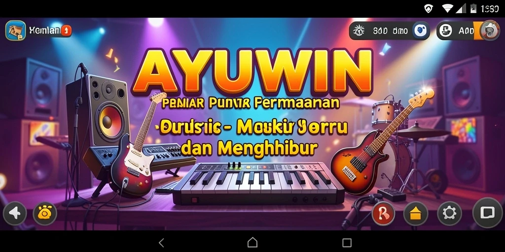 Tangkapan layar gameplay AYUWIN yang menampilkan keseruan bermain musik.