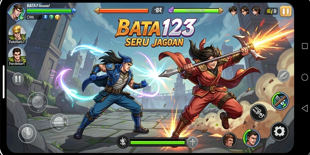 Tangkapan layar BATA123 menampilkan aksi bertarung yang mendebarkan.