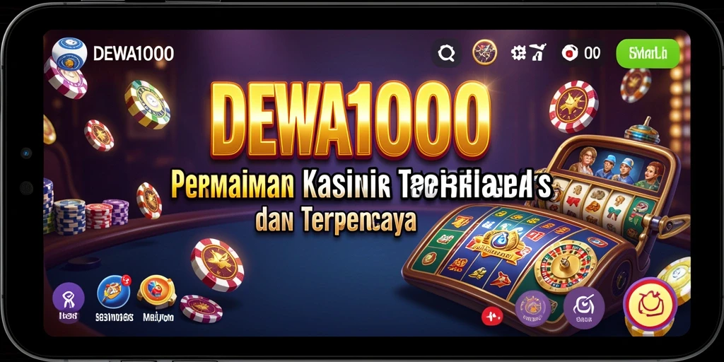 Tampilan utama gameplay DEWA1000 menampilkan aksi Kasino yang mendebarkan.