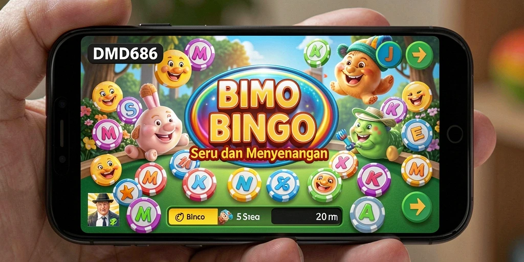 Tangkapan layar DMD686 menampilkan gameplay Bingo yang seru dan interaktif.