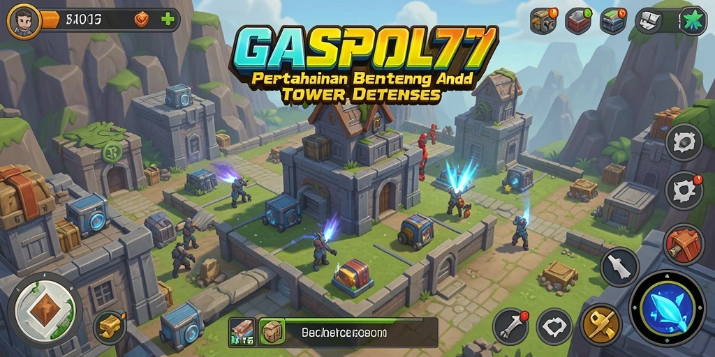 Gameplay menegangkan dalam GASPOL77 saat membangun pertahanan menara.