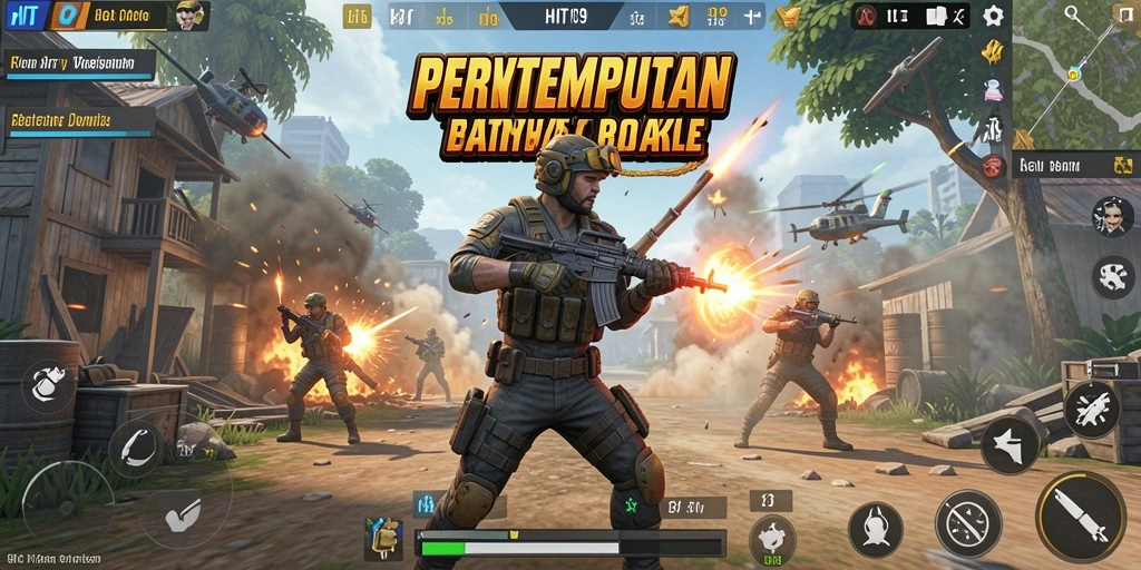 Tampilan gameplay seru HIT9 dengan aksi pertempuran yang intens.