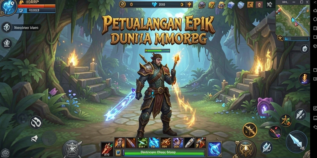 Menampilkan aksi seru dalam gameplay MMORPG IDRRP.