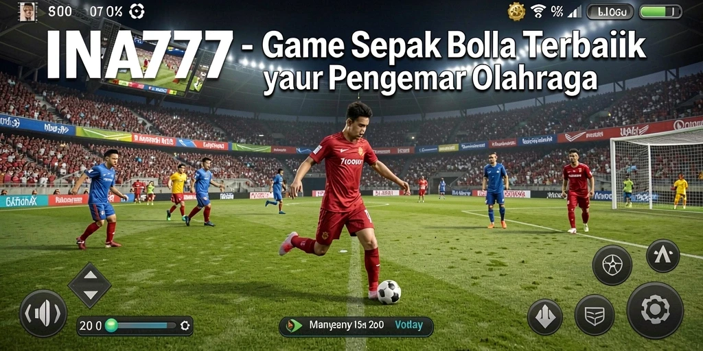 Tangkapan layar gameplay <strong>INA777</strong> yang menampilkan aksi di lapangan sepak bola.