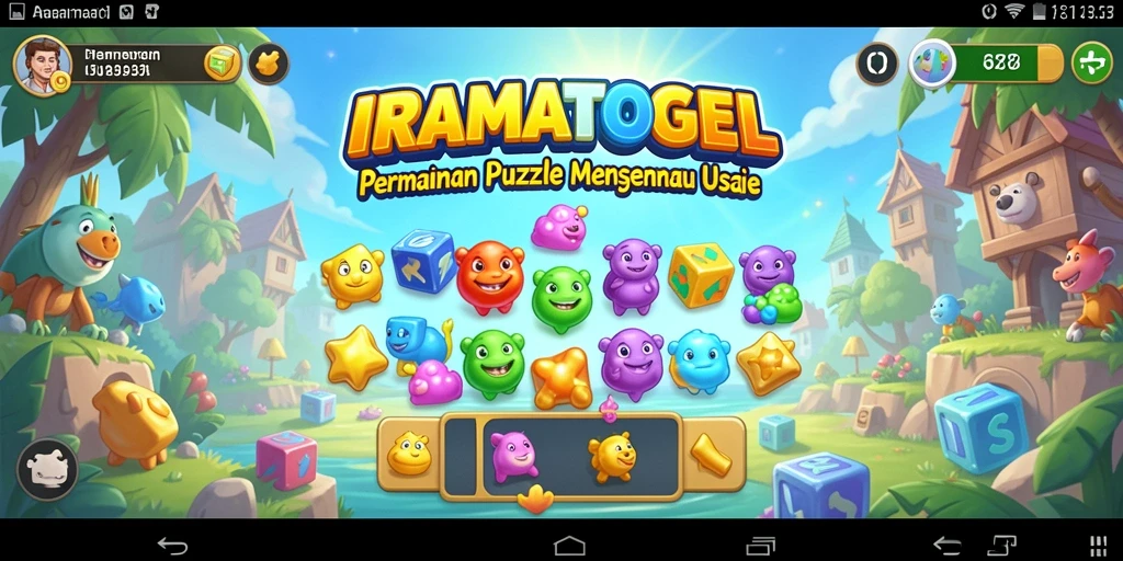 Tampilan gameplay seru dari IRAMATOGEL yang penuh tantangan Puzzle.