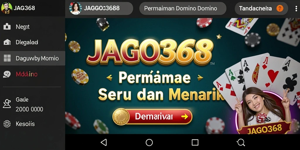 Tampilan gameplay seru dalam permainan Domino JAGO368.