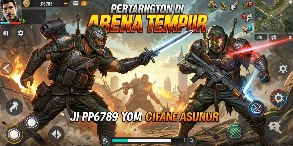 Screenshot gameplay JP6789 menampilkan pertarungan epik dalam game Battle Royale.