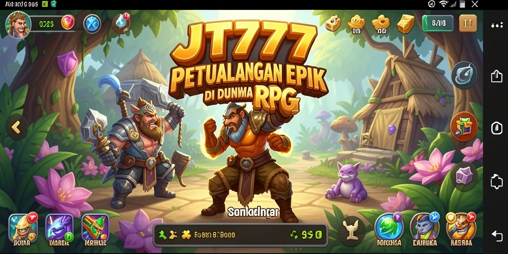 Tangkapan layar dari gameplay RPG yang memukau di JT777.