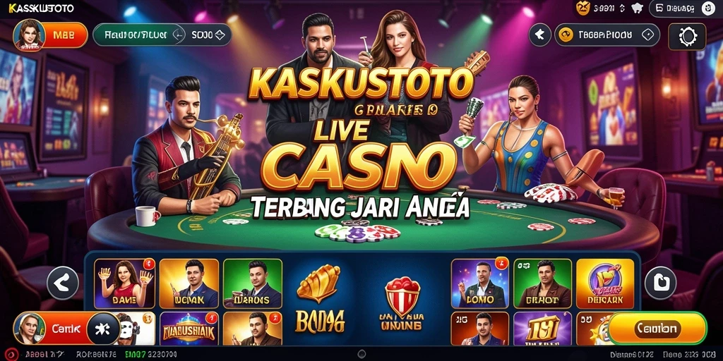 Tampilan menarik gameplay Live Casino KASKUSTOTO yang mendebarkan.