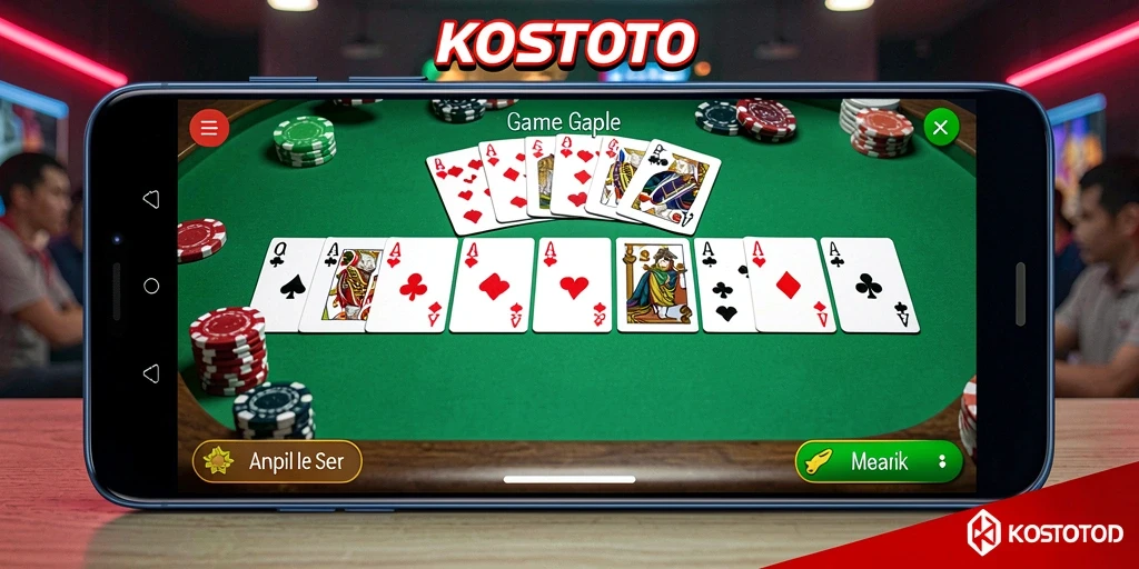Tampilan gameplay Gaple yang menarik dan interaktif.