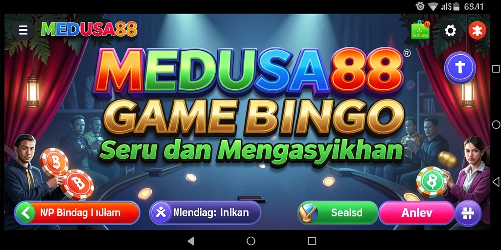 Screenshot menampilkan gameplay seru Bingo di MEDUSA88.