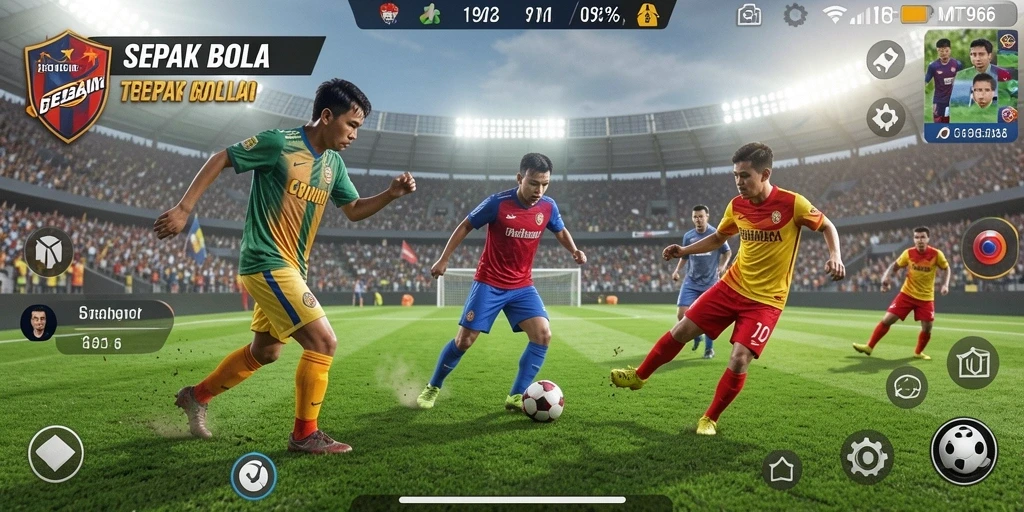 Menampilkan aksi permainan sepak bola yang mendebarkan di MT966.