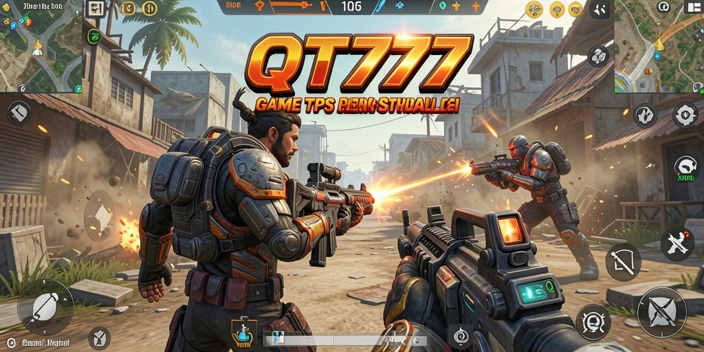 Tangkapan layar menampilkan aksi intens dari gameplay QT777 yang memikat.