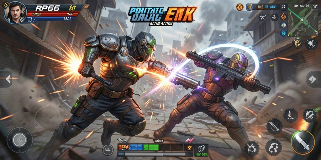 Tampilan gameplay Action yang mendebarkan di RP66.