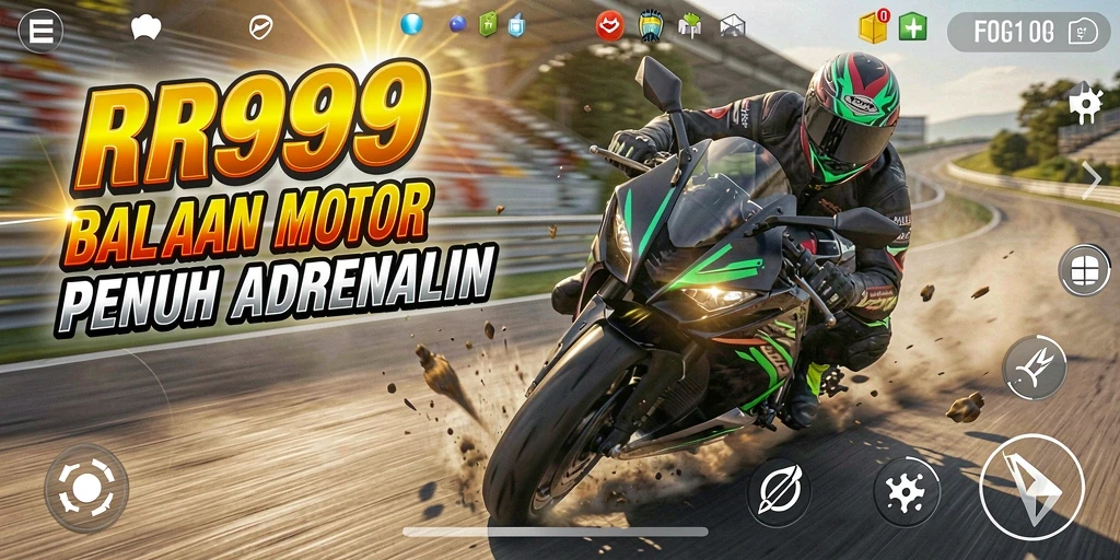 Gameplay seru balapan motor di RR999 dengan grafis menakjubkan.