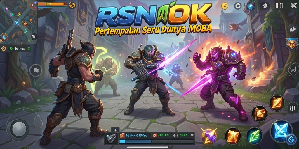 Gameplay seru RSNOK dengan karakter unik dan pertempuran strategis.