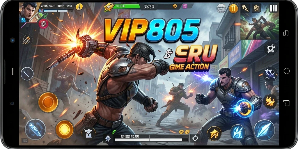 Tampilan gameplay seru dan penuh aksi di VIP805.
